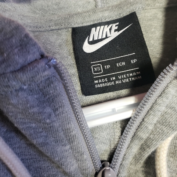 2/$20 Nike XS Zip Up Lightweight Hoodie Grey - Picture 3 of 3